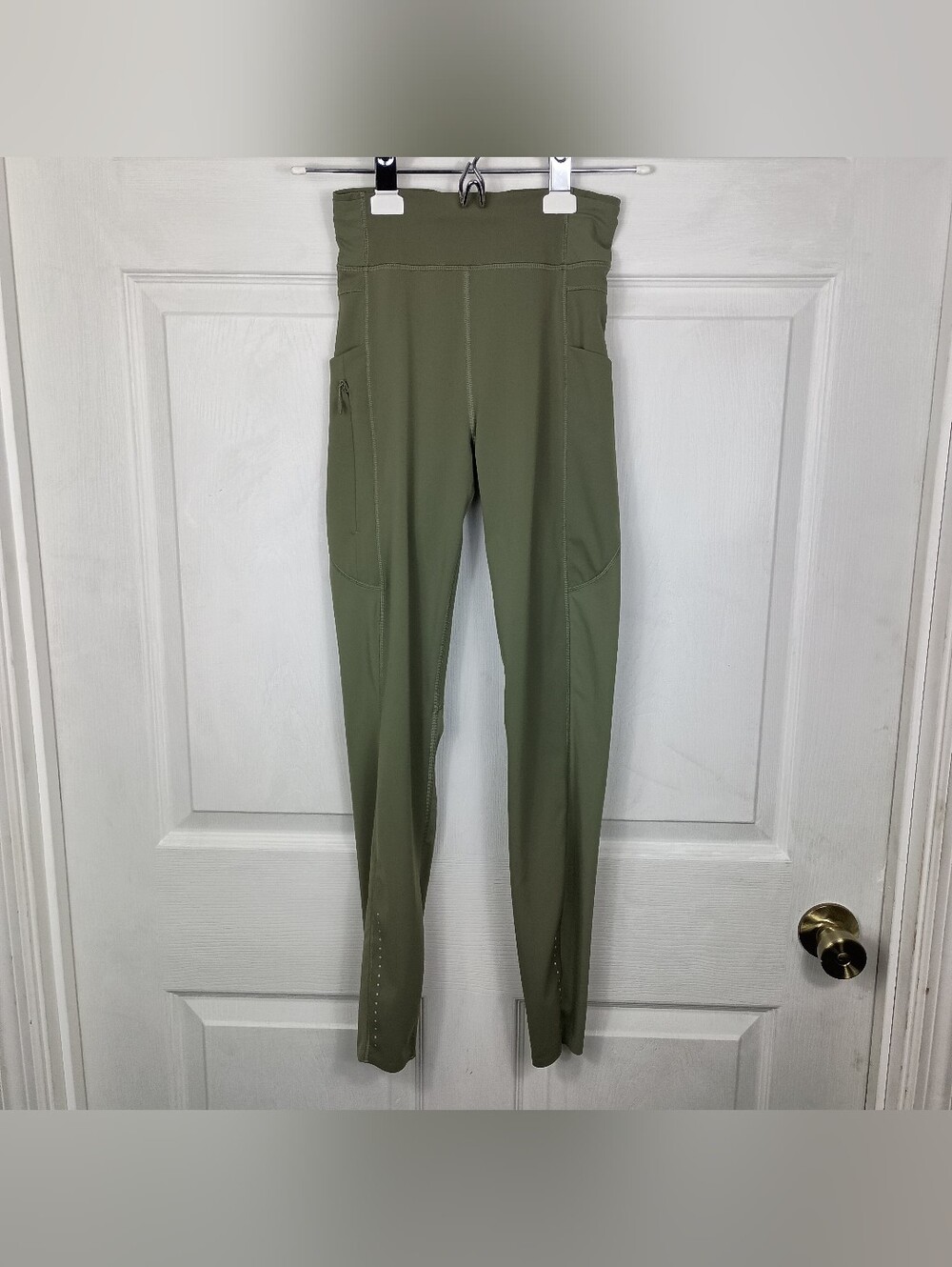 Lululemon Leggings 4 Womens Green Fast Free High Rise Light Reflect Running 27"
